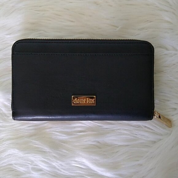 Deux Lux Ravello Crystal Embellished Woven Stripe Zip Around Wallet - Picture 2 of 15